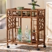 bali & pari Wahid Marbled Tortoise Rattan Kitchen Cart - BSOWS302-Tortoise-Cart