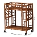 bali & pari Wahid Marbled Tortoise Rattan Kitchen Cart - BSOWS302-Tortoise-Cart