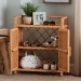 bali & pari Hendrina Natural Rattan and Mahogany Wood Shoe Cabinet, 3-Tier - BSOWS329-Honey Ada Rattan-Shoe Cabinet