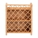 bali & pari Hendrina Natural Rattan and Mahogany Wood Shoe Cabinet, 3-Tier - BSOWS329-Honey Ada Rattan-Shoe Cabinet