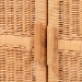 bali & pari Hendrina Natural Rattan and Mahogany Wood Shoe Cabinet, 3-Tier - BSOWS329-Honey Ada Rattan-Shoe Cabinet