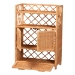 bali & pari Hendrina Natural Rattan and Mahogany Wood Shoe Cabinet, 4-Tier - BSOWS330-Honey Ada Rattan-Shoe Cabinet