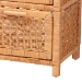 bali & pari Hendrina Natural Rattan and Mahogany Wood Shoe Cabinet, 4-Tier - BSOWS330-Honey Ada Rattan-Shoe Cabinet