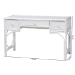 bali & pari Arben Natural Rattan Writing Desk with Three Drawers - BSOWS305-Med-White Rattan-Desk