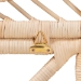 bali & pari Lolita Natural Rattan Freestanding Headboard with Leaf Motif, Twin - BSOWS307-Natural Brown Rattan-Twin-HB