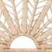 bali & pari Lolita Natural Rattan Freestanding Headboard with Leaf Motif, Twin - BSOWS307-Natural Brown Rattan-Twin-HB