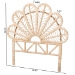 bali & pari Lolita Natural Rattan Freestanding Headboard with Leaf Motif, Twin - BSOWS307-Natural Brown Rattan-Twin-HB