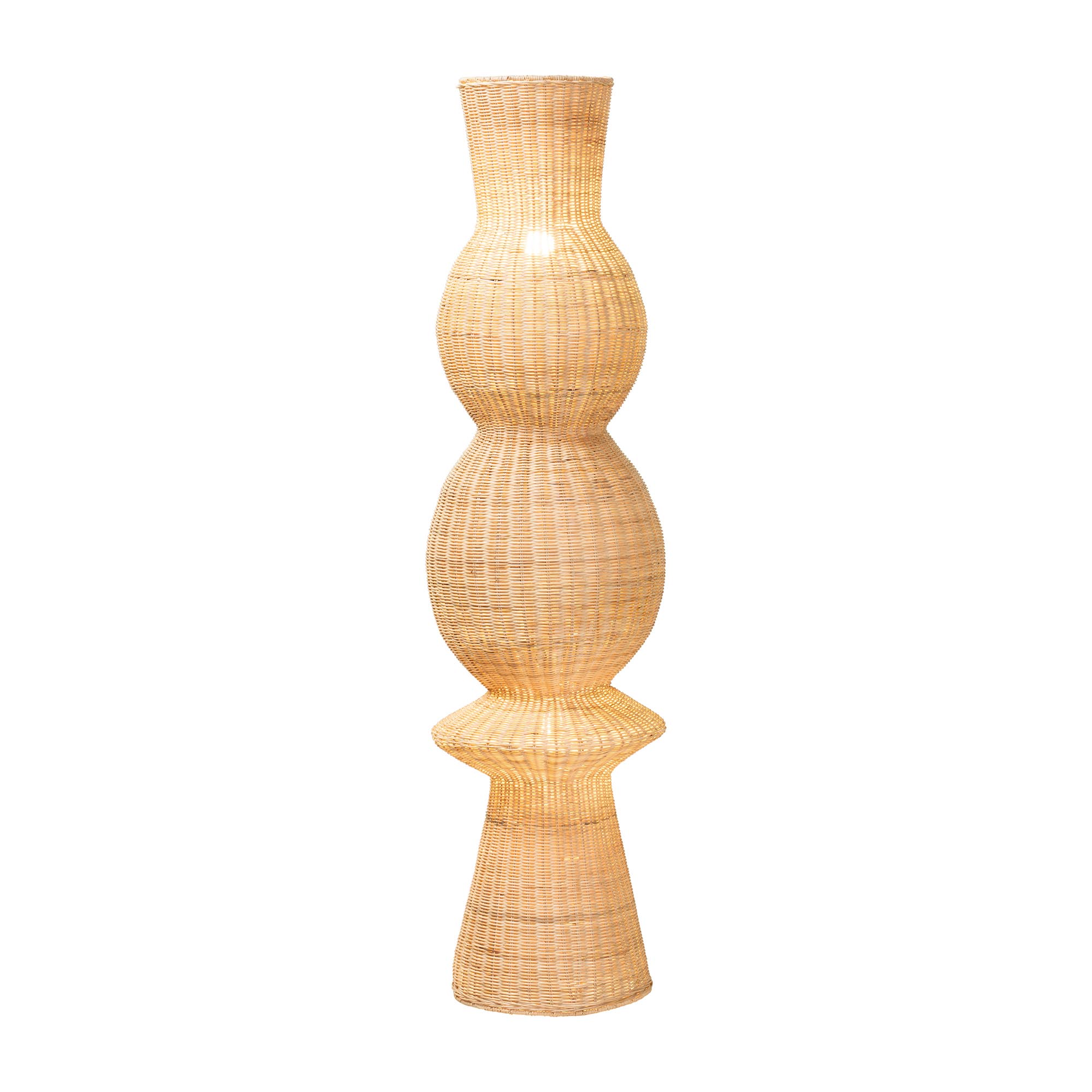 bali & pari Lizzie Natural Rattan Floor Lamp