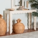 bali & pari Hedya Floral Capiz Shell Console Table with Scalloped Detailing - BSOF2508-FT7-Capiz-Console Table