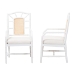 bali & pari Victor 2-Piece Dining Chair Set with Arms, White - BSOVictor-White/Natural Wooden-Arm-DC