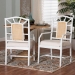 bali & pari Victor 2-Piece Dining Chair Set with Arms, White - BSOVictor-White/Natural Wooden-Arm-DC