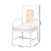 bali & pari Victor 2-Piece Dining Chair Set with Arms, White - BSOVictor-White/Natural Wooden-Arm-DC