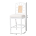 bali & pari Victor Counter Stool, White - BSOVictor-White/Natural Wooden-CS