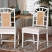 bali & pari Victor Dining Chair, White - BSOVictor-White/Natural Wooden-DC