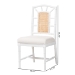 bali & pari Victor Dining Chair, White - BSOVictor-White/Natural Wooden-DC