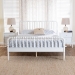 Baxton Studio Lucera 3-Piece Bedroom Set, White, King - BSOMG0110-4-White-King 3PC Bedroom Set