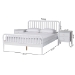 Baxton Studio Lucera 3-Piece Bedroom Set, White, King - BSOMG0110-4-White-King 3PC Bedroom Set