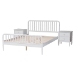 Baxton Studio Lucera 3-Piece Bedroom Set, White, King - BSOMG0110-4-White-King 3PC Bedroom Set