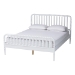 Baxton Studio Lucera 3-Piece Bedroom Set, White, King - BSOMG0110-4-White-King 3PC Bedroom Set