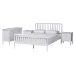 Baxton Studio Lucera 4-Piece Bedroom Set, White, King
