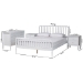 Baxton Studio Lucera 4-Piece Bedroom Set, White, King - BSOMG0110-4-White-King 4PC Bedroom Set