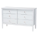 Baxton Studio Lucera 4-Piece Bedroom Set, White, King - BSOMG0110-4-White-King 4PC Bedroom Set