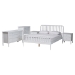 Baxton Studio Lucera 5-Piece Bedroom Set, White, King