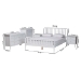Baxton Studio Lucera 5-Piece Bedroom Set, White, King - BSOMG0110-4-White-King 5PC Bedroom Set