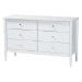 Baxton Studio Lucera 5-Piece Bedroom Set, White, King - BSOMG0110-4-White-King 5PC Bedroom Set