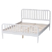 Baxton Studio Lucera Platform Bed, White, King - BSOMG0110-4-White-King