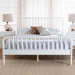 Baxton Studio Lucera Platform Bed, White, King - BSOMG0110-4-White-King