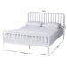 Baxton Studio Lucera Platform Bed, White, King - BSOMG0110-4-White-King