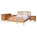 Baxton Studio Lucera 4-Piece Bedroom Set, Oak Brown, King