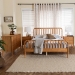 Baxton Studio Lucera 4-Piece Bedroom Set, Oak Brown, King - BSOMG0110-4-NT Oak-King 4PC Bedroom Set