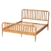 Baxton Studio Lucera Platform Bed, Oak Brown, King - BSOMG0110-4-NT Oak-King