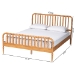 Baxton Studio Lucera Platform Bed, Oak Brown, King - BSOMG0110-4-NT Oak-King