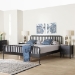 Baxton Studio Lucera 3-Piece Bedroom Set, Black, King - BSOMG0110-4-Black-King 3PC Bedroom Set