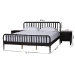 Baxton Studio Lucera 3-Piece Bedroom Set, Black, King - BSOMG0110-4-Black-King 3PC Bedroom Set