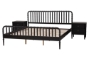 Baxton Studio Lucera 3-Piece Bedroom Set, Black, King - BSOMG0110-4-Black-King 3PC Bedroom Set