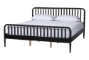Baxton Studio Lucera 3-Piece Bedroom Set, Black, King - BSOMG0110-4-Black-King 3PC Bedroom Set