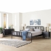 Baxton Studio Lucera 4-Piece Bedroom Set, Black, King - BSOMG0110-4-Black-King 4PC Bedroom Set
