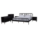Baxton Studio Lucera 5-Piece Bedroom Set, Black, King