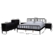 Baxton Studio Lucera 5-Piece Bedroom Set, Black, King - BSOMG0110-4-Black-King 5PC Bedroom Set