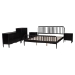 Baxton Studio Lucera 5-Piece Bedroom Set, Black, King - BSOMG0110-4-Black-King 5PC Bedroom Set