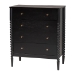 Baxton Studio Lucera 5-Piece Bedroom Set, Black, King - BSOMG0110-4-Black-King 5PC Bedroom Set