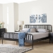 Baxton Studio Lucera Platform Bed, Black, King - BSOMG0110-4-Black-King