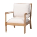 bali & pari Gracie Bobbin Wood Armchair with Padded Armrests