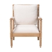 bali & pari Gracie Bobbin Wood Armchair with Padded Armrests - BSOGracie-Natural-Cushion-AC