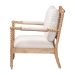 bali & pari Gracie Bobbin Wood Armchair with Padded Armrests - BSOGracie-Natural-Cushion-AC