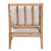 bali & pari Gracie Bobbin Wood Armchair with Padded Armrests - BSOGracie-Natural-Cushion-AC